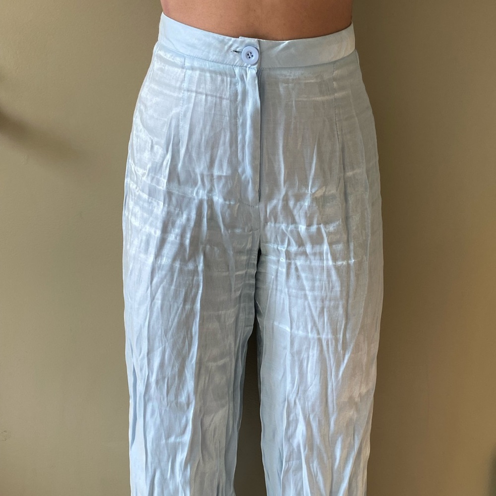 Nasty Gal Pastel Blue Shimmery Pants